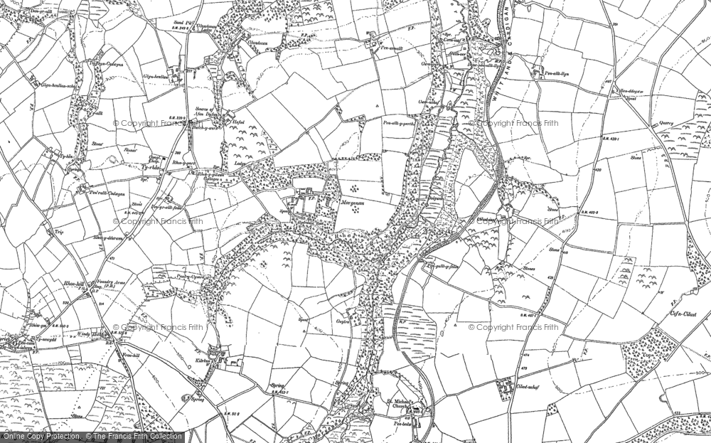 Old Map of Rhosygilwen, 1888 - 1904 in 1888