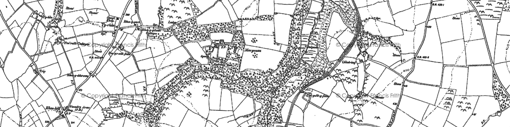 Old map of Rhosygilwen in 1888
