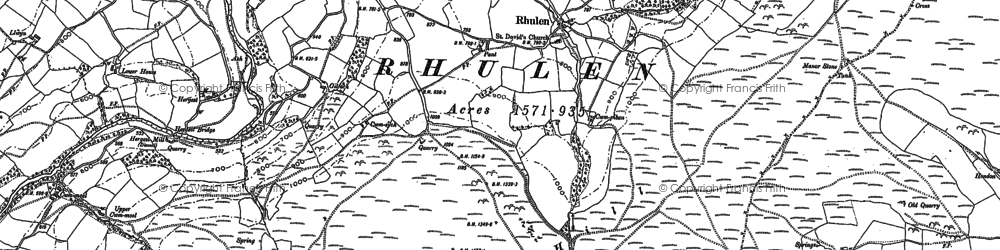 Old map of Rhulen in 1887