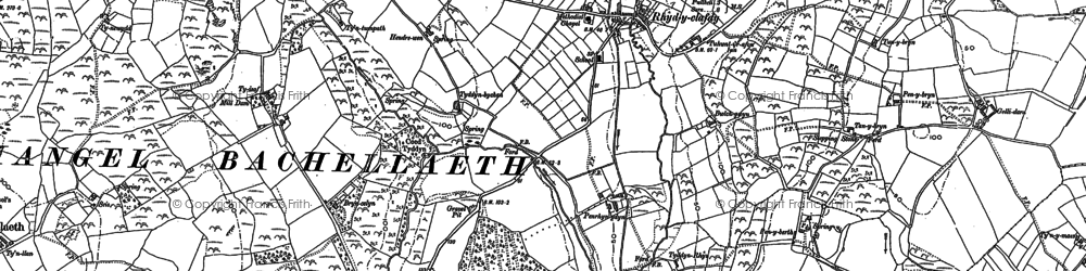 Old map of Beudy-mawr in 1888