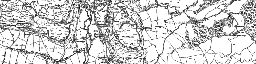Old map of Rhyd-y-foel in 1911