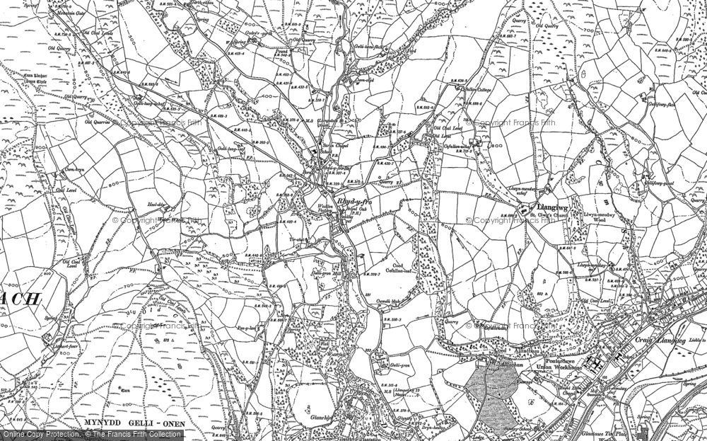 Old Map of Rhyd-y-fro, 1897 in 1897
