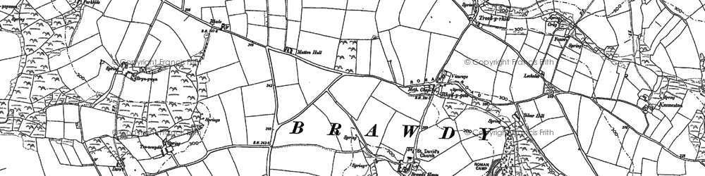 Old map of Penycwm in 1906
