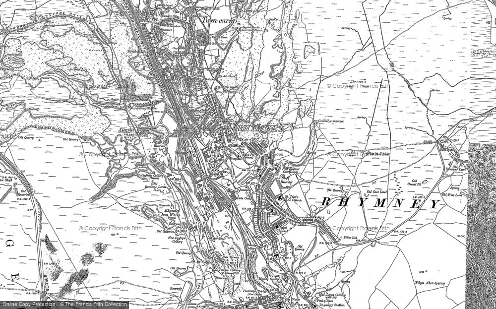 Old Map of Rhymney, 1879 - 1915 in 1879