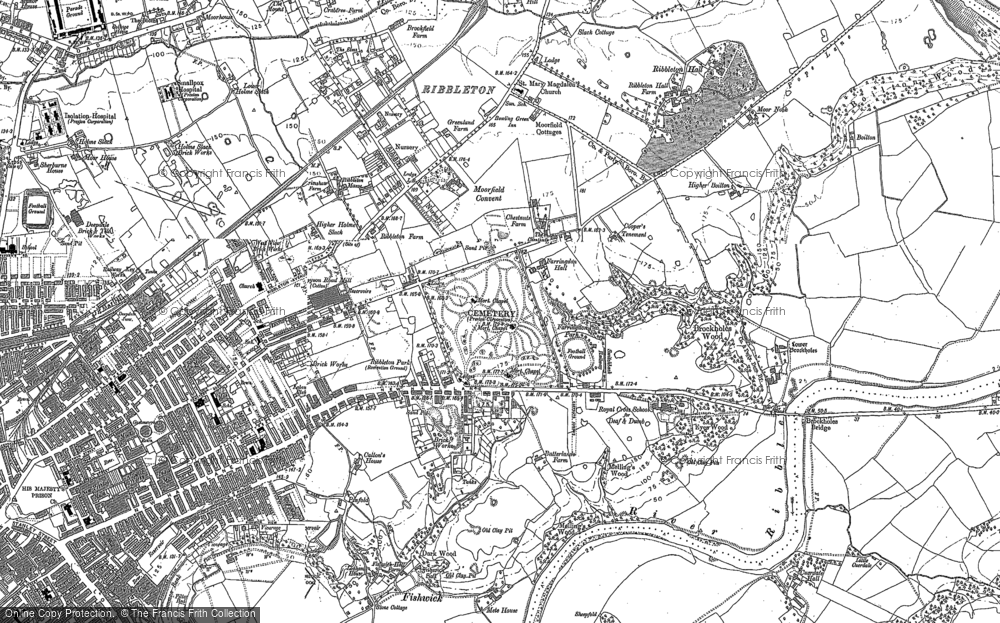 Old Map of Ribbleton, 1892 in 1892