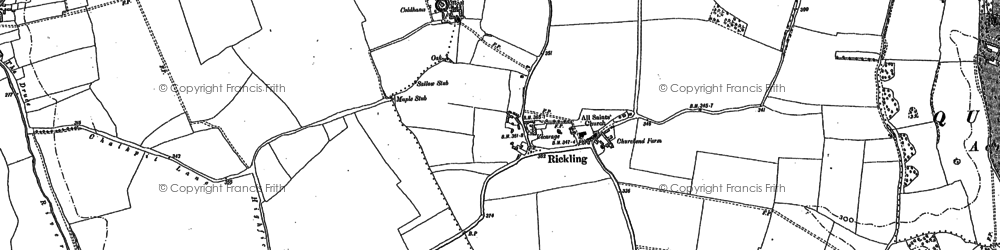 Old map of Rickling in 1896