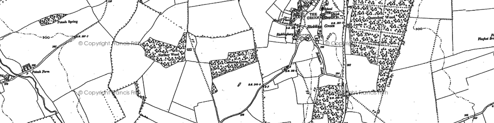 Old map of Rickling Green in 1896
