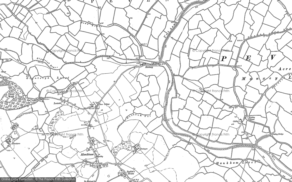 Old Map of Historic Map covering Yotham in 1908