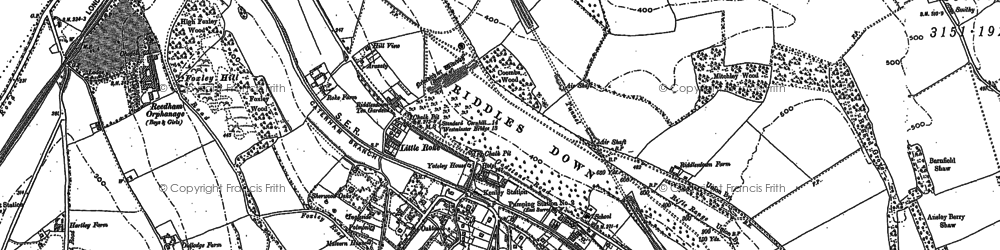 Old map of Riddlesdown in 1894