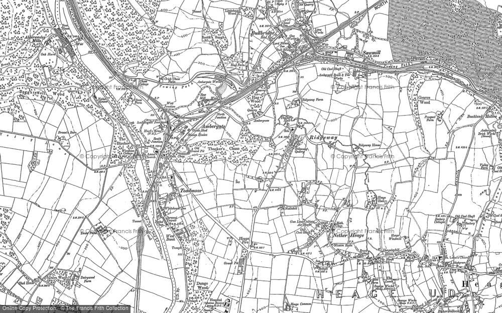 Old Map of Ridgeway, 1879 - 1880 in 1879