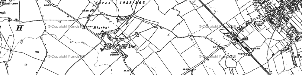 Old map of Rigsby in 1887