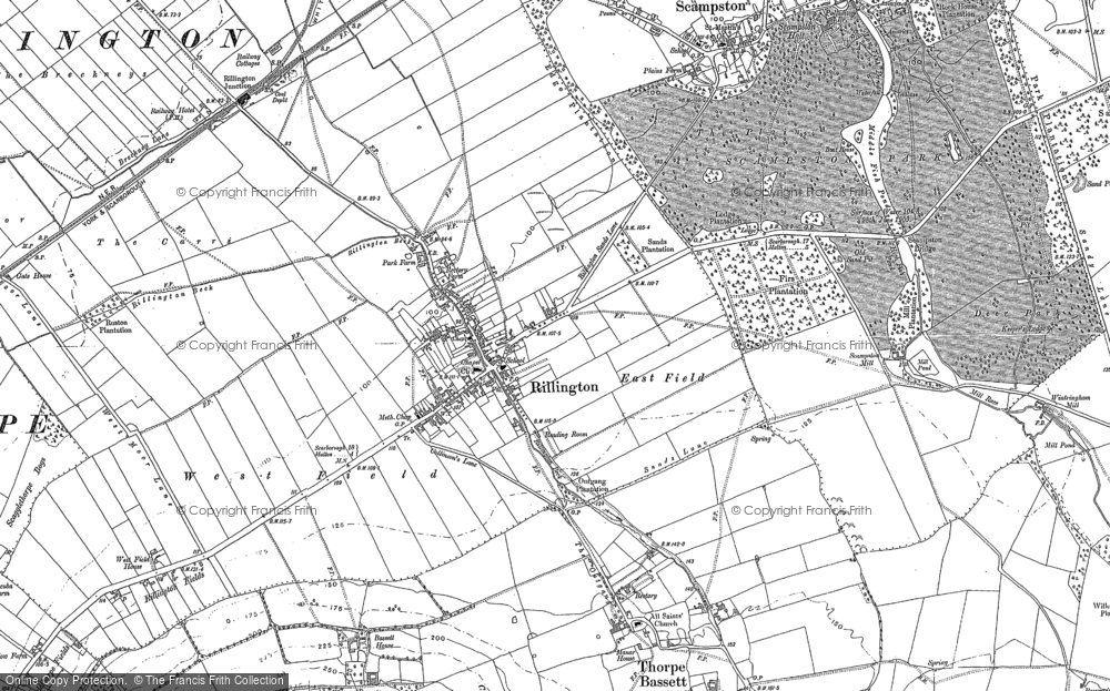 Old Map of Historic Map covering Bassett Ho in 1889