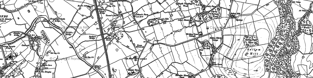 Old map of Barnacre Lo in 1910