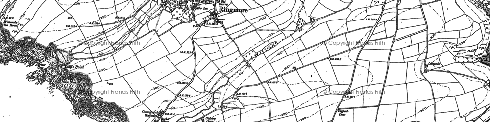 Old map of Westcombe Beach in 1905