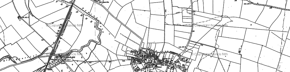 Old map of Ringstead in 1884