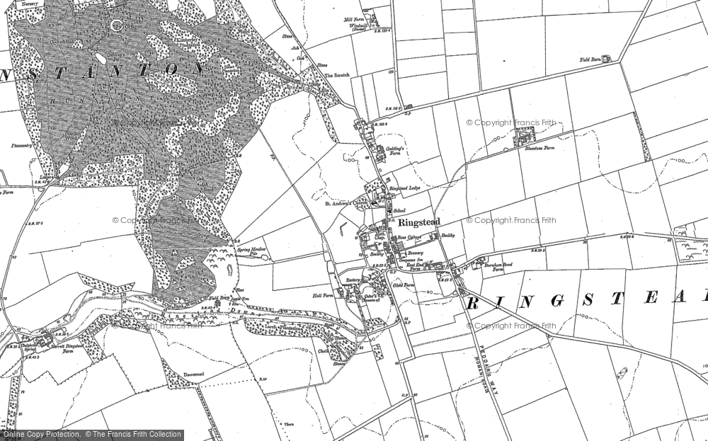 Old Map of Ringstead, 1904 in 1904