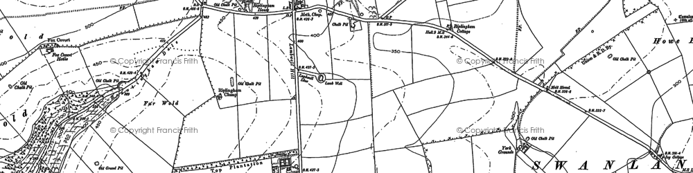 Old map of Brantingham Wold in 1888