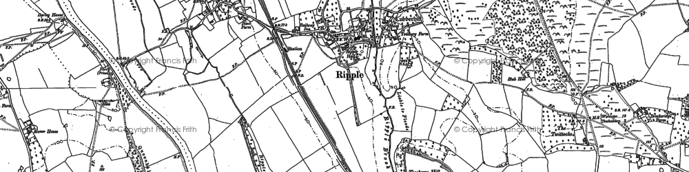 Old map of The Twittocks in 1884