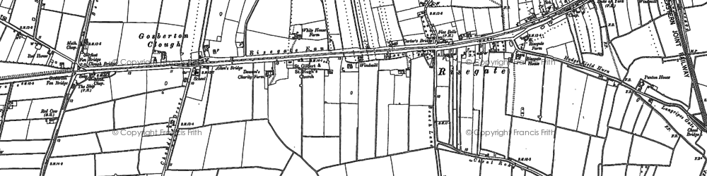 Old map of Risegate in 1887
