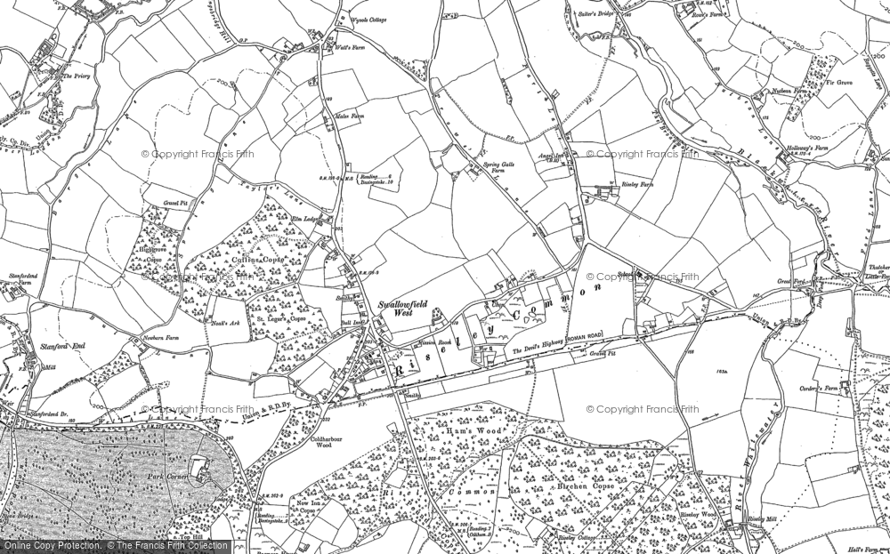 Old Map of Riseley, 1909 in 1909