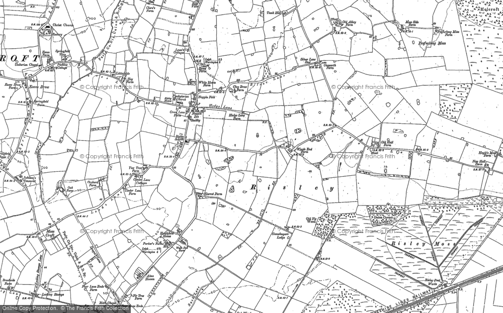 Old Map of Risley, 1894 - 1906 in 1894