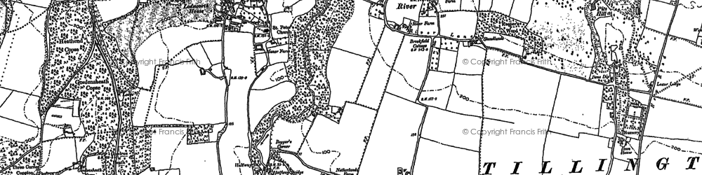 Old map of River in 1895