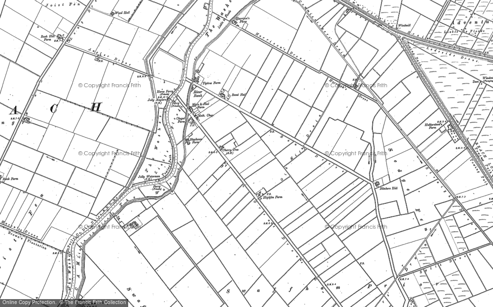 Old Map of River Bank, 1886 in 1886
