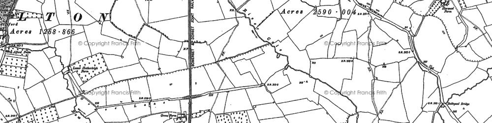 Old map of River Cale in 1885