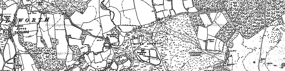 Old map of White's Green in 1895