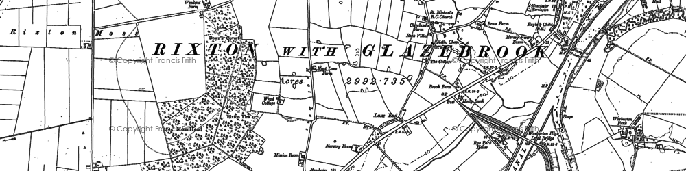 Old map of Hollins Green in 1894