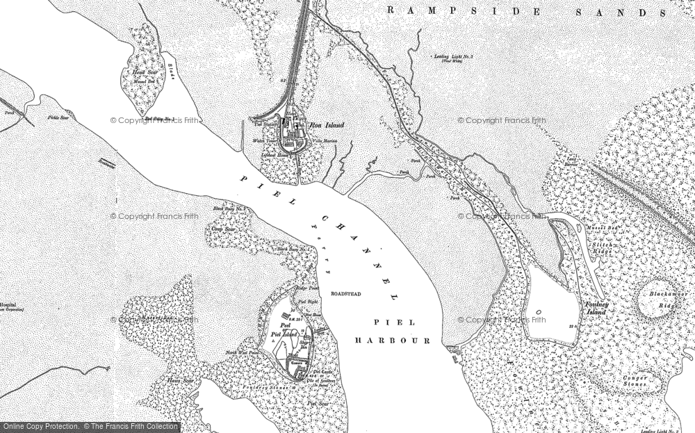Old Map of Historic Map covering Wylock Marsh in 1910