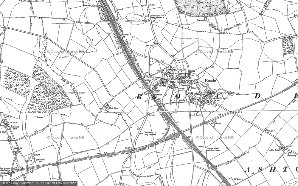 Old Map of Roade, 1883 - 1899 in 1883