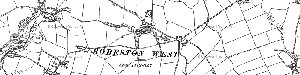 Old map of Robeston West in 1906