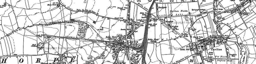 Old map of Robin Hood in 1881