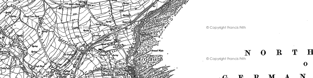 Old map of Robin Hood's Bay in 1892