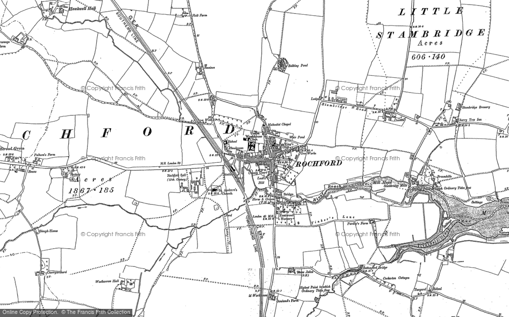 Old Map of Rochford, 1895 in 1895