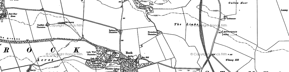 Old map of Whinny Hill in 1896