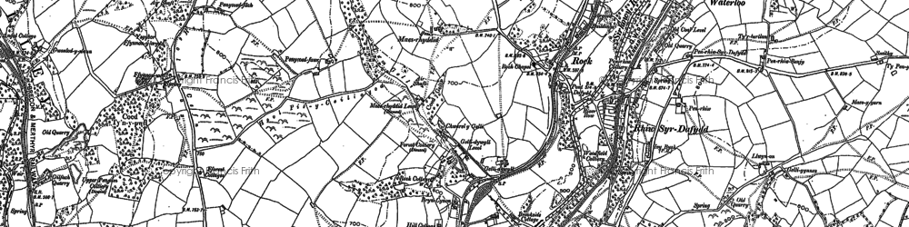 Old map of Cwm Gelli in 1899