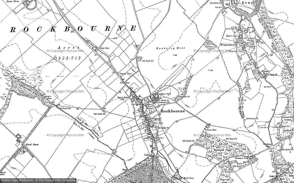Old Map of Rockbourne, 1895 in 1895
