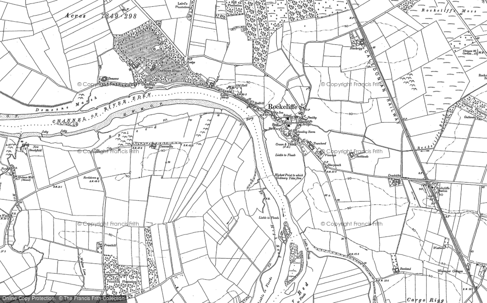Old Map of Historic Map covering Becklands in 1899