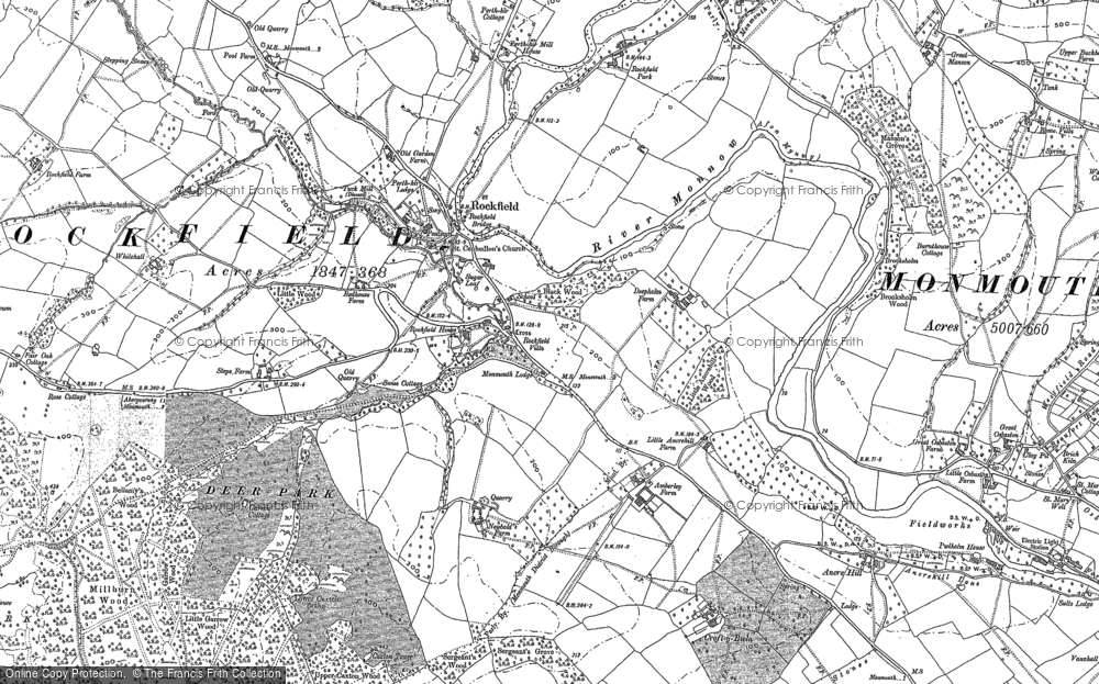 Old Map of Rockfield, 1900 - 1903 in 1900