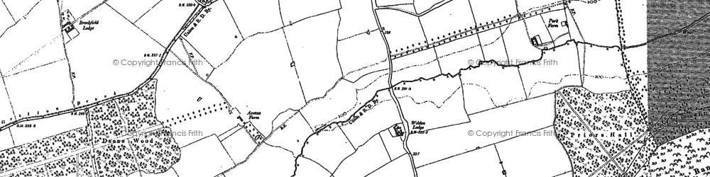 Old map of Rockingham Motor Speedway in 1884
