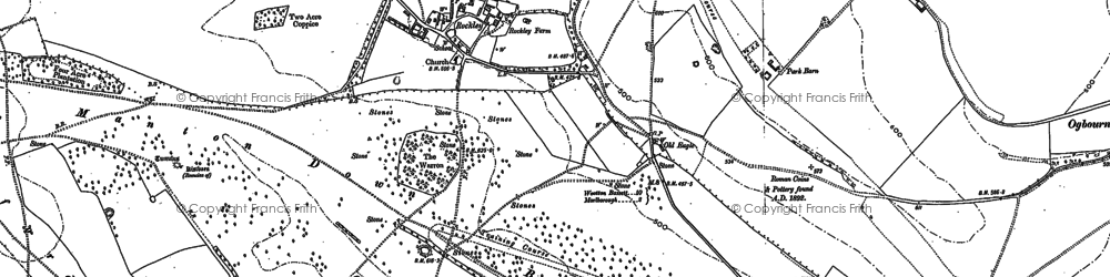 Old map of Rockley in 1899