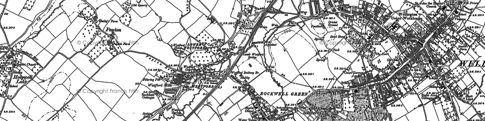 Old map of Rockwell Green in 1903