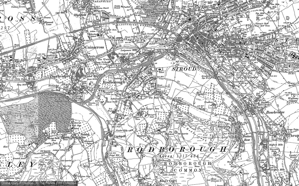 Old Map of Rodborough, 1882 in 1882