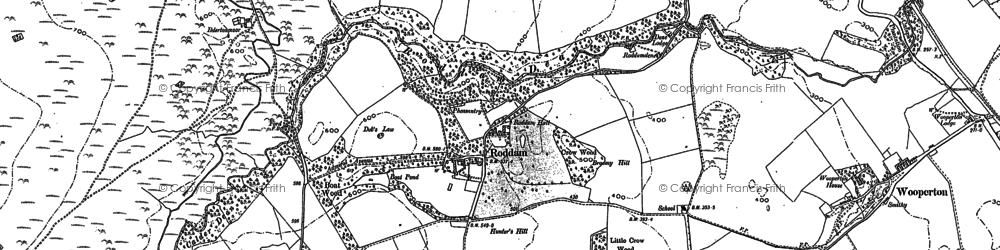 Old map of Roddam in 1896