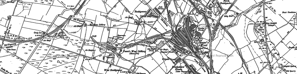 Old map of Roddymoor in 1895
