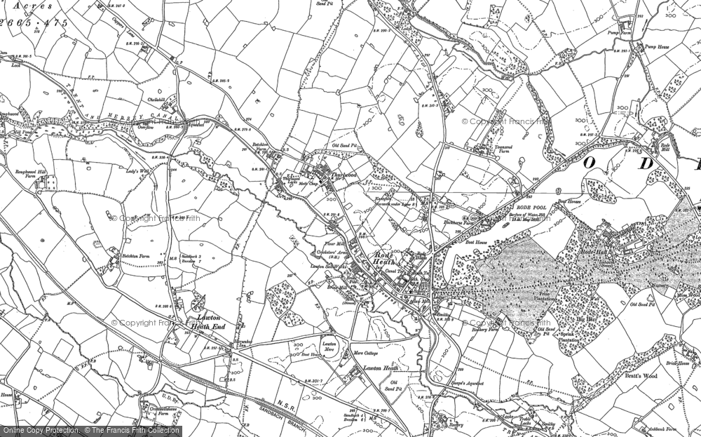 Old Map of Rode Heath, 1897 - 1908 in 1897