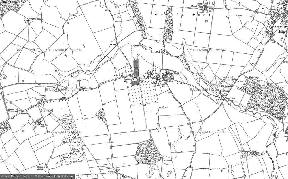 Old Map of Roden, 1881 in 1881