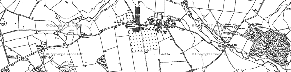 Old map of Roden in 1881